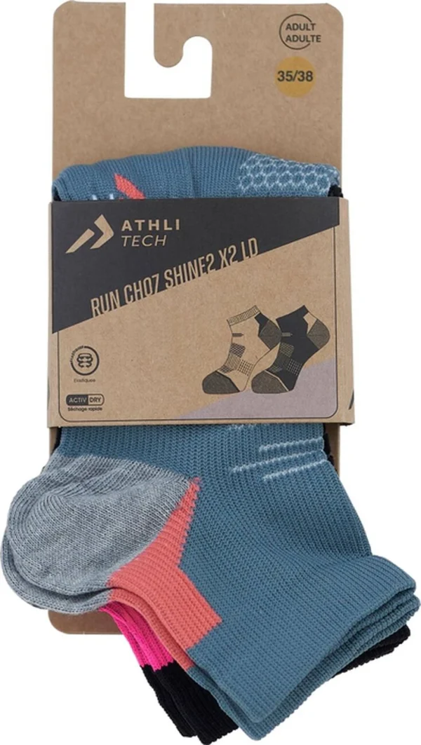 ﻿soldes CHAUSSETTES Running Femme ATHLI-TECH SHINE 2 X2 LD 3