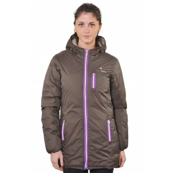 Le moins cher 🎉 Ski Femme Peak Mountain Doudoune Longue Reversible Femme Peak Mountain Awill MARRON 😉 en promotion 1