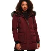 Remise ❤️ Ski Femme Superdry Superdry Antarctic Explorer Down Parka ROUGE ❤️ SOLDES TOUT À 10