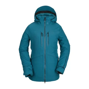 qualité supérieure Meilleure affaire 😍 Sports Dhivers Femme Volcom Veste De Ski/snow Volcom Shelter 3d Stretch Bleu Femme BLEU 🔔 7