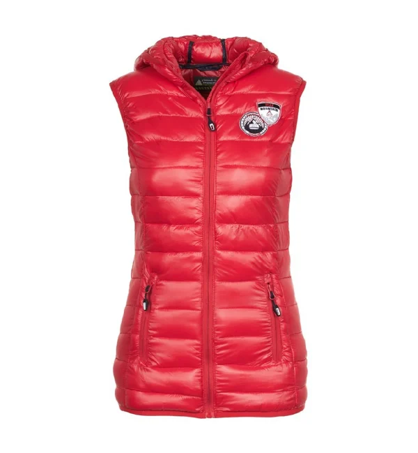 destockage Acheter ⌛ Mode- Lifestyle Femme Peak Mountain Peak Mountain – Doudoune Fine Sans Manches Femme Arcord-rouge ROUGE ⌛ 3