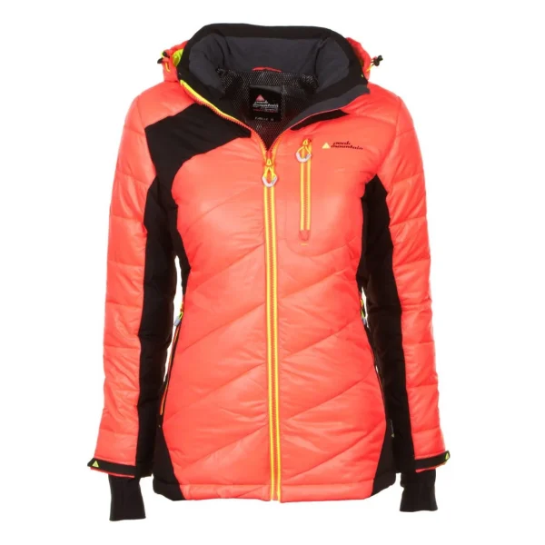 boutique pas cher Bon marché 🎁 Ski Alpin Femme Peak Mountain Peak Mountain – Doudoune Femme Acybrid-noir ORANGE 🔥 1