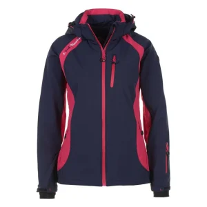 Remise 🌟 Ski Femme Peak Mountain Blouson Softshell Femme Avyba BLEU ✔️ Livraison Standard/Rapide 12