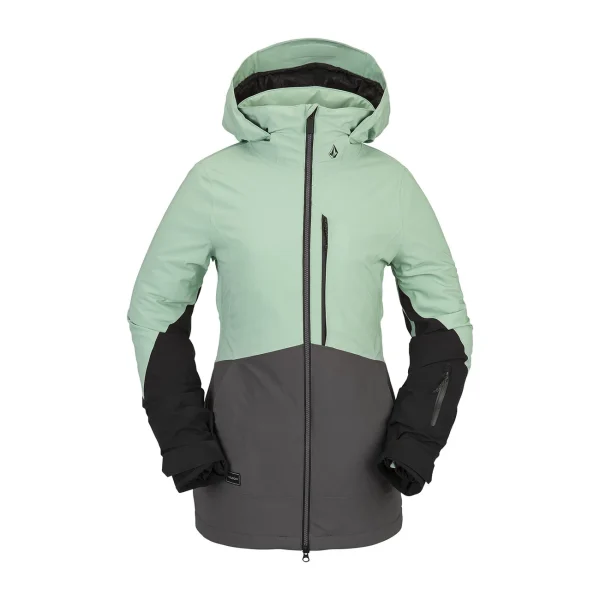 boutique Meilleur prix 🔥 Sports Dhivers Femme Volcom Veste De Ski/snow Volcom 3d Stretch Gore-tex Vert Femme VERT ✨ 1